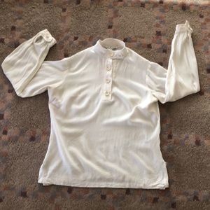 Vintage Boho off white cotton tunic top Herman Geist shirt